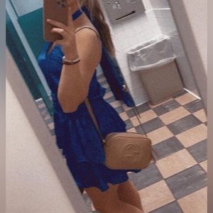 These Three Blue Halter Neck Dress